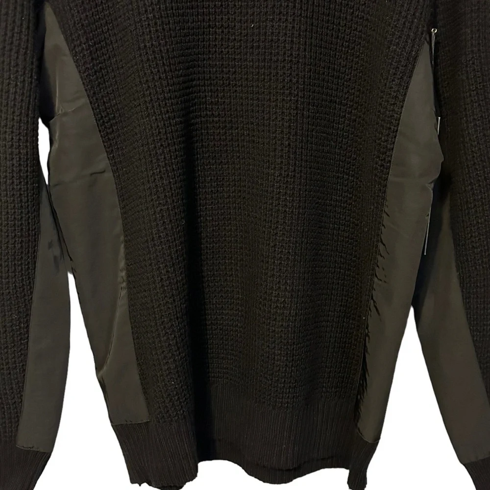 Karl Lagerfeld Paris Waffle Knit Utility Sweater Streetwear Minimalist XL NWT
